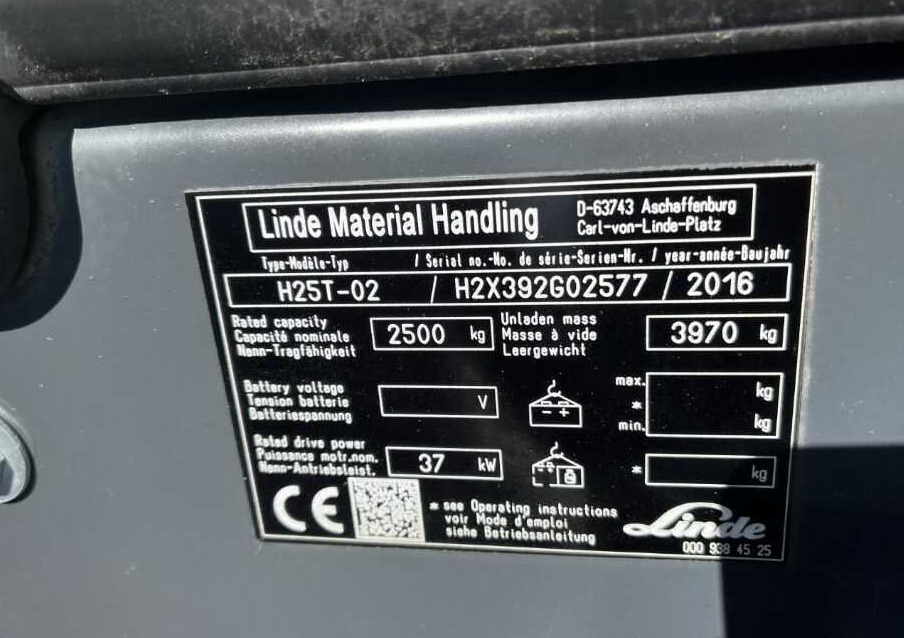 Linde H25T-02 - LPG forklift: picture 2 Linde H25T-02 - LPG forklift: picture 2