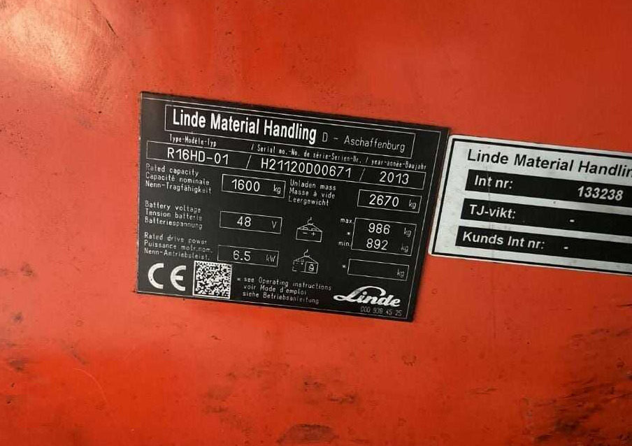 Linde R16HD-01 - Reach truck: picture 4 Linde R16HD-01 - Reach truck: picture 4