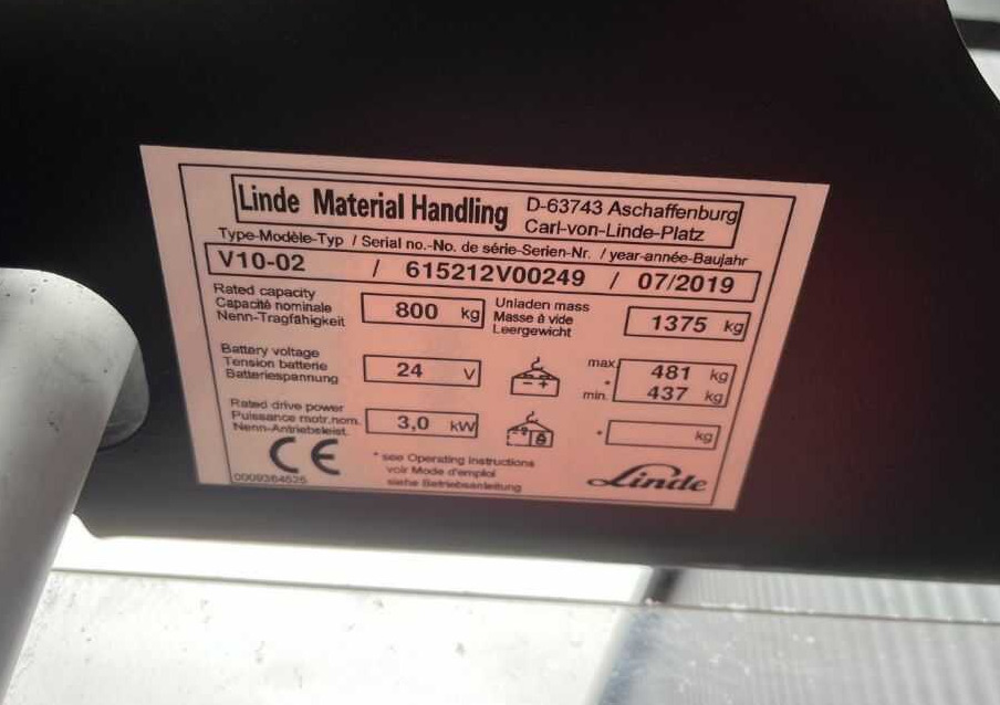 Linde V10-02 - Order picker: picture 4 Linde V10-02 - Order picker: picture 4