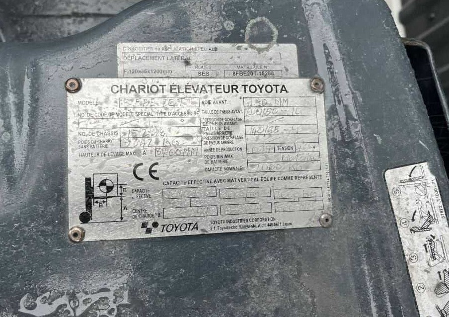 Toyota 8FBE20T - Electric forklift: picture 5 Toyota 8FBE20T - Electric forklift: picture 5