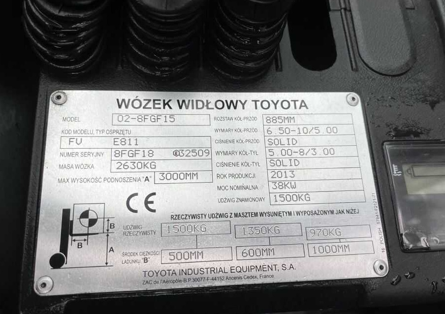 Toyota 8FGF15 - LPG forklift: picture 4 Toyota 8FGF15 - LPG forklift: picture 4