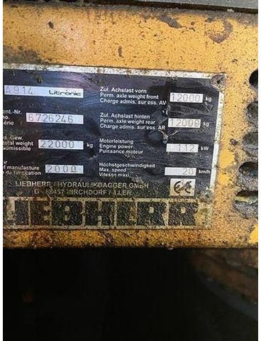 Liebherr A914 - Excavator: picture 4 Liebherr A914 - Excavator: picture 4