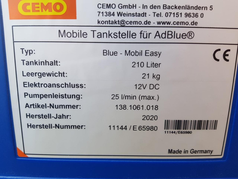 Cemo ad blue tank - Tanker truck: picture 5 Cemo ad blue tank - Tanker truck: picture 5