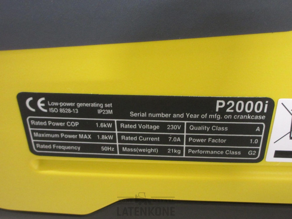 Generator set Atlas Copco P2000i Generaattori: picture 6