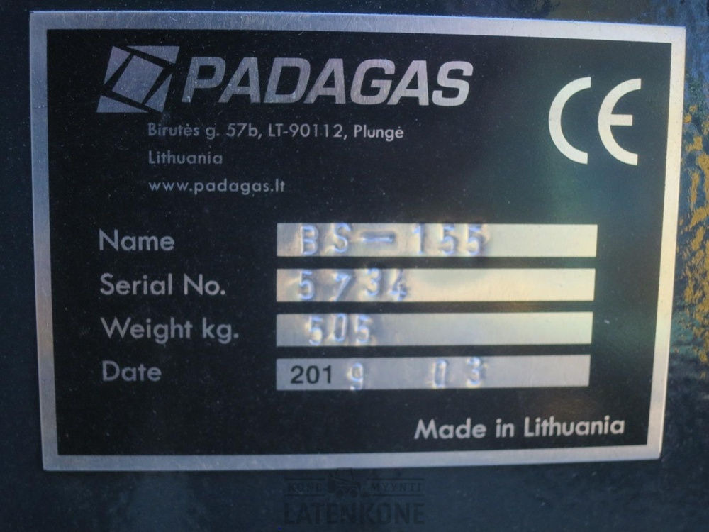 Broom for Construction machinery Padagas Kauhaharja BS-155 R: picture 15