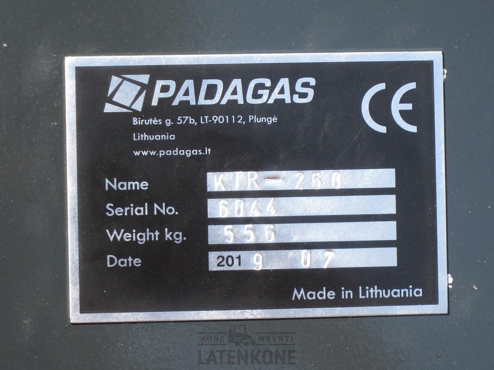 Bucket for Construction machinery Padagas Kurottajan kauha 245cm 3.1m3 ilman sovitetta: picture 9