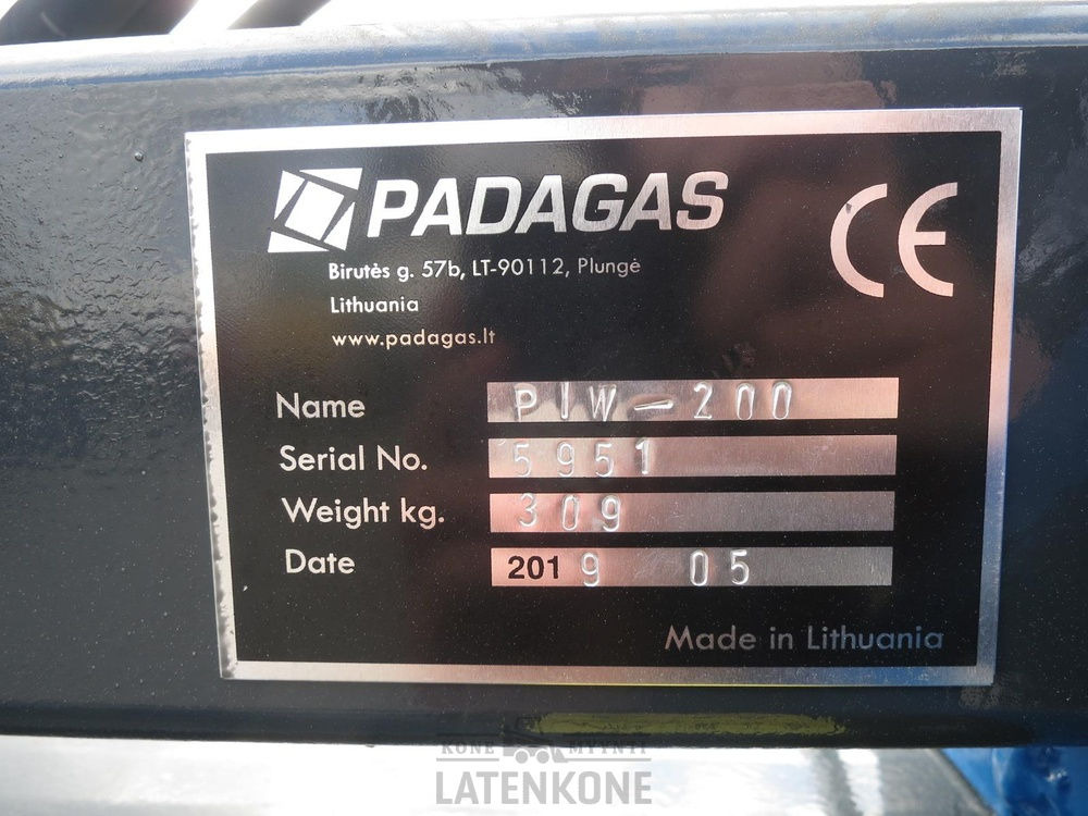 Broom for Construction machinery Padagas Puomiharja PIW-200 R ilman kiinnikettä: picture 9