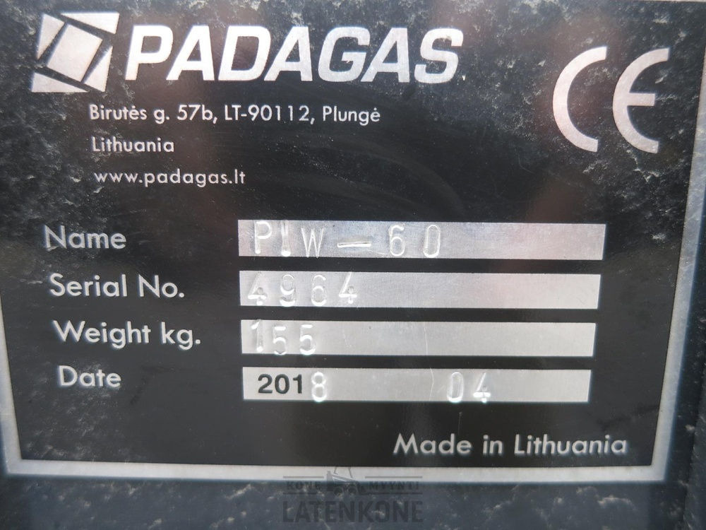 Broom for Construction machinery Padagas Puomiharja PIW-60 R ilman kiinnikettä: picture 8