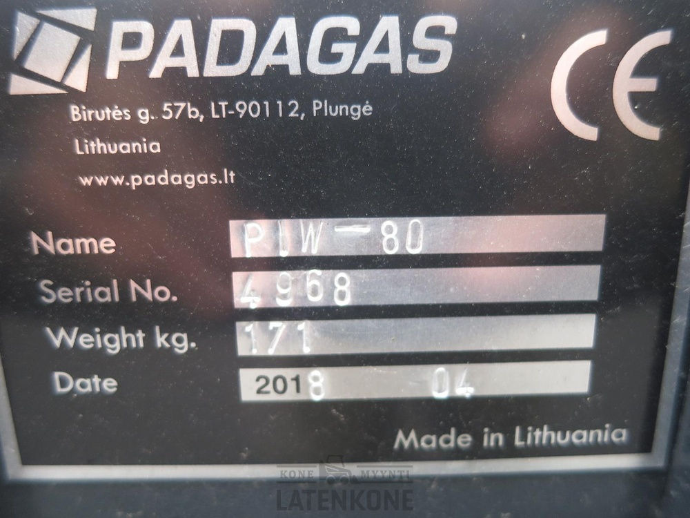 Broom for Construction machinery Padagas Puomiharja PIW-80 R ilman kiinnikettä: picture 10