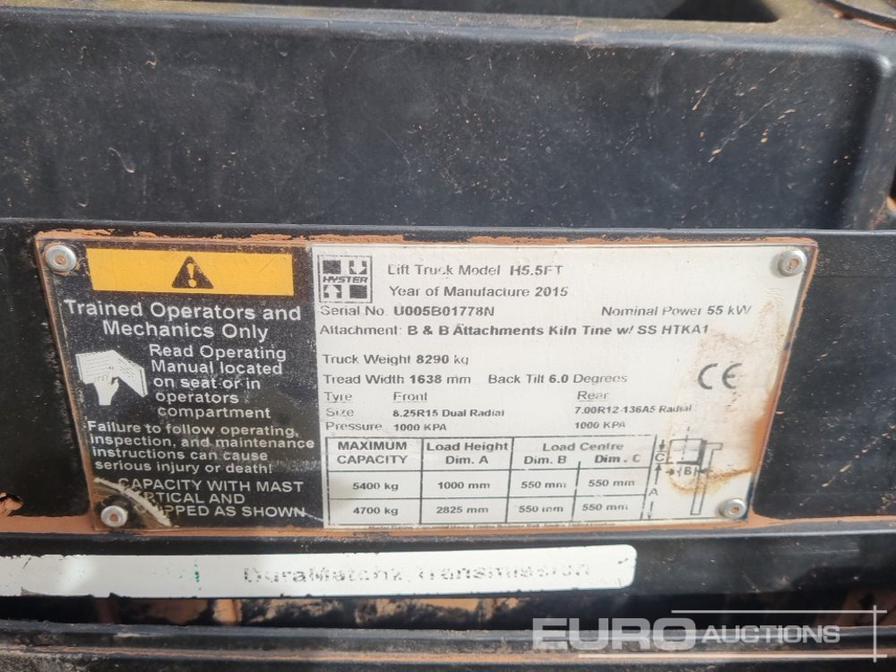 Forklift 2015 Hyster H5.5FT: picture 29