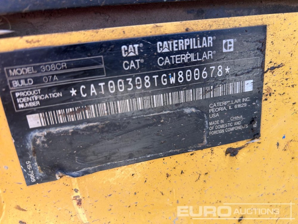 Mini excavator 2019 CAT 308CR: picture 6