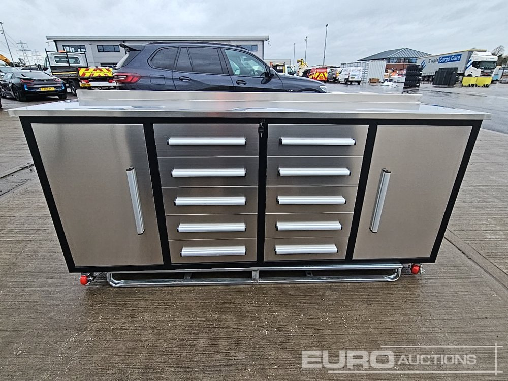 7' Stainless Steel Toolbox, 10 Drawers - Construction equipment: picture 2 7' Stainless Steel Toolbox, 10 Drawers - Construction equipment: picture 2