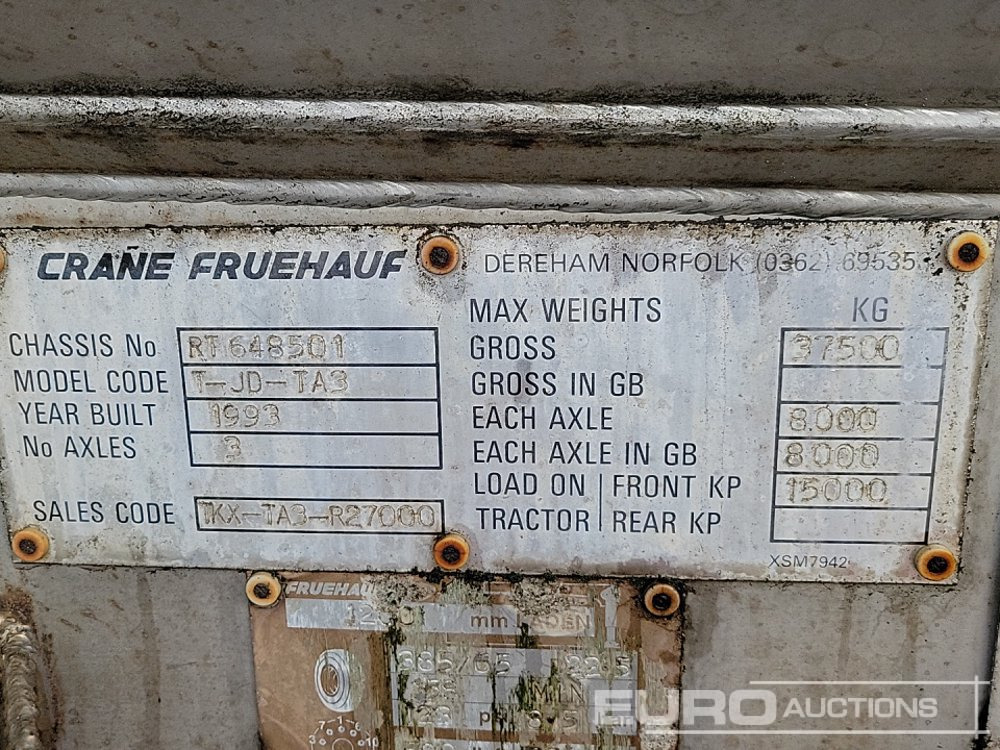 Tanker semi-trailer Crane Freuhauf Tri Axle Tanker Trailer: picture 47