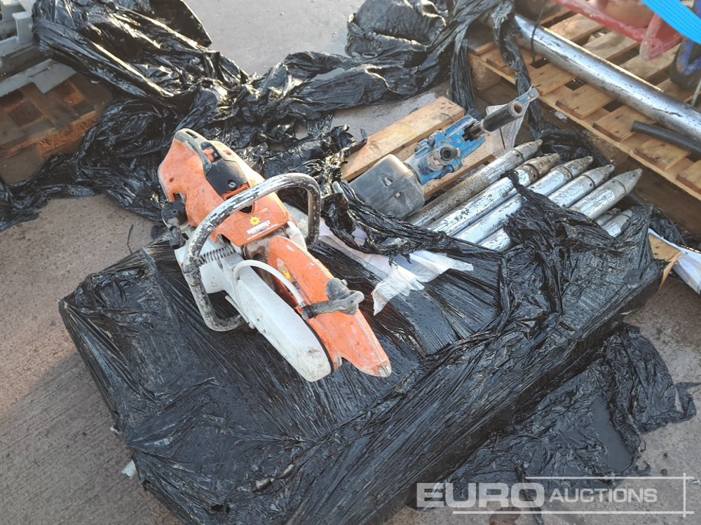 Pallet of Horizoltal Boring Bits, Air Breaker, Stihl TS410 Consaw - Asphalt machine: picture 4 Pallet of Horizoltal Boring Bits, Air Breaker, Stihl TS410 Consaw - Asphalt machine: picture 4