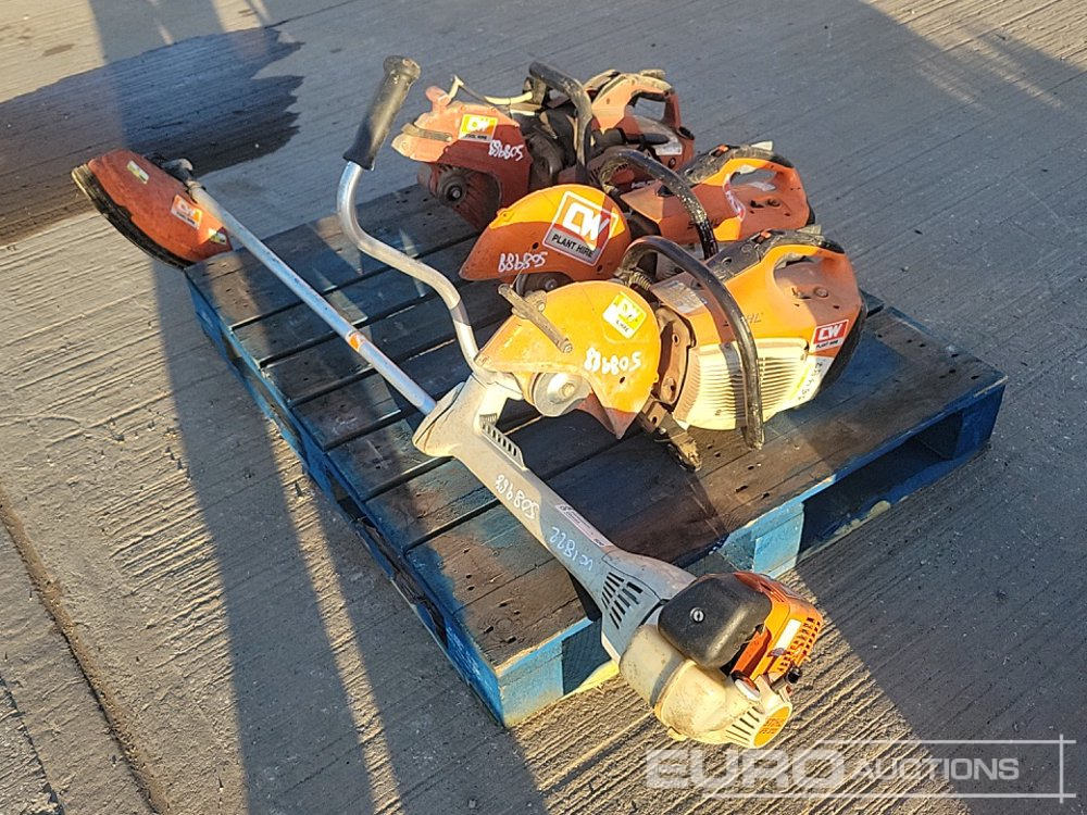 Stihl FS310 Petrol Strimmer, Stihl TS410 Petrol Quick Cut Saw (2 of), Hilti DSH600-X Petrol Quick Cut Saw - Construction equipment: picture 1 Stihl FS310 Petrol Strimmer, Stihl TS410 Petrol Quick Cut Saw (2 of), Hilti DSH600-X Petrol Quick Cut Saw - Construction equipment: picture 1