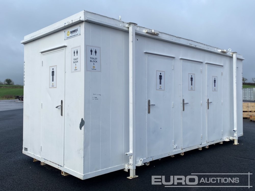 Thurston 20' x 9' Toilet Block (Keys in Office) (Cannot Be Reconsigned) - Shipping container: picture 1 Thurston 20' x 9' Toilet Block (Keys in Office) (Cannot Be Reconsigned) - Shipping container: picture 1