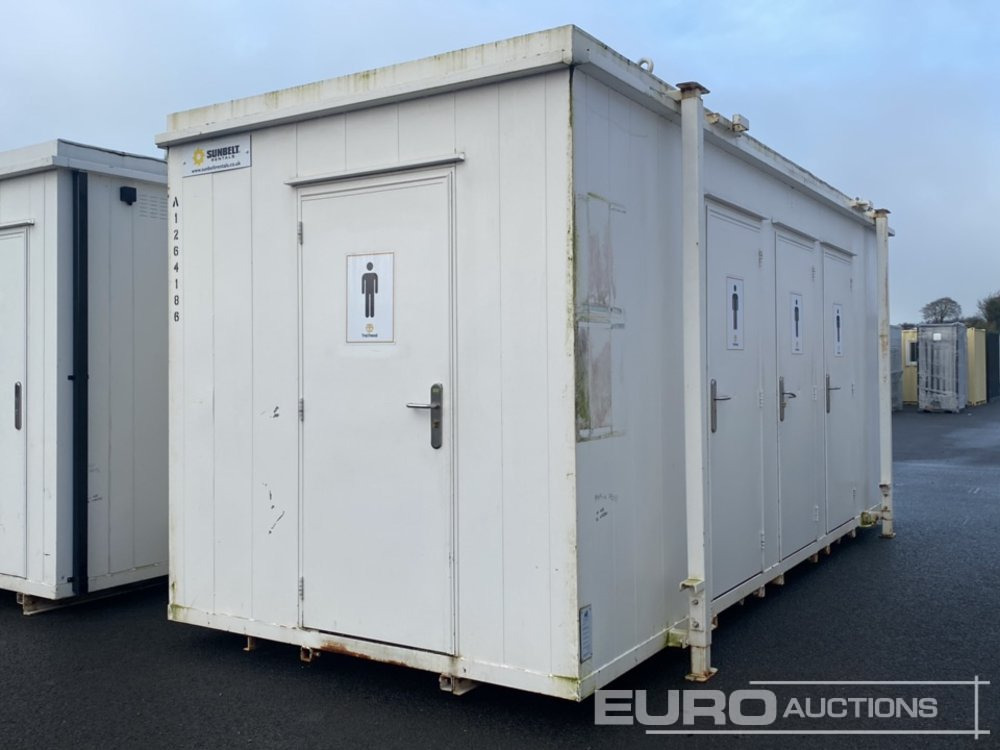 Thurston 20' x 9' Toilet Block (Keys in Office) (Cannot Be Reconsigned) - Shipping container: picture 1 Thurston 20' x 9' Toilet Block (Keys in Office) (Cannot Be Reconsigned) - Shipping container: picture 1
