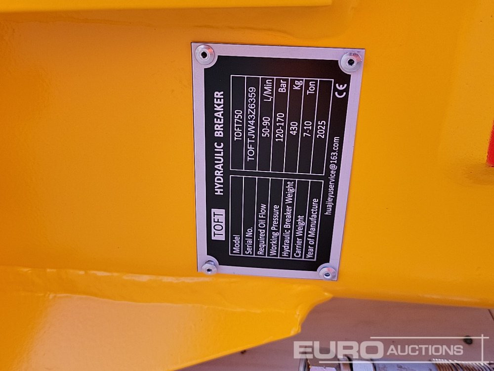 Hydraulic hammer Unused 2025 Toft 750: picture 21