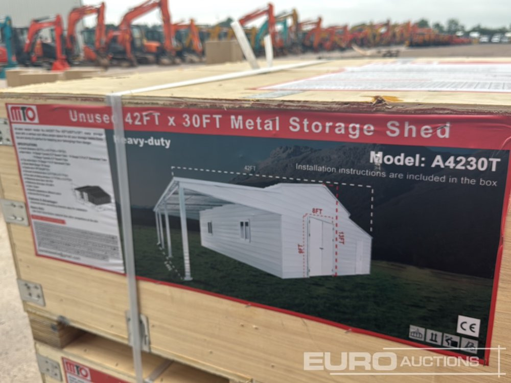 Unused 42' x 30' Storage Metal Shed (2 Boxes)(Cannot Be Reconsigned) - Construction container: picture 1 Unused 42' x 30' Storage Metal Shed (2 Boxes)(Cannot Be Reconsigned) - Construction container: picture 1