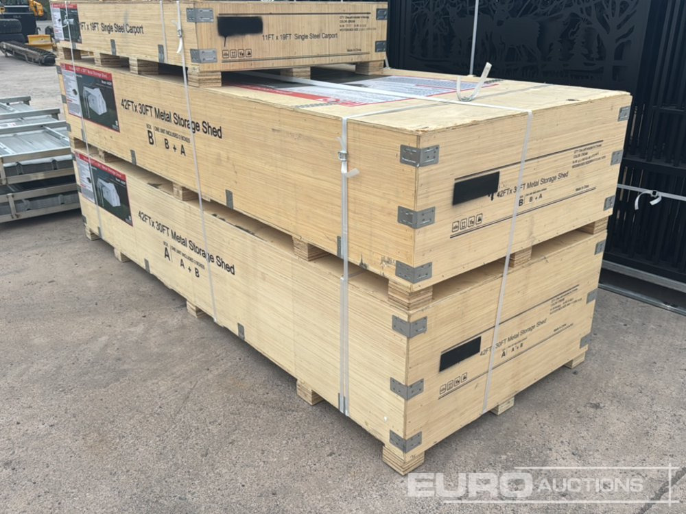 Unused 42' x 30' Storage Metal Shed (2 Boxes)(Cannot Be Reconsigned) - Construction container: picture 2 Unused 42' x 30' Storage Metal Shed (2 Boxes)(Cannot Be Reconsigned) - Construction container: picture 2