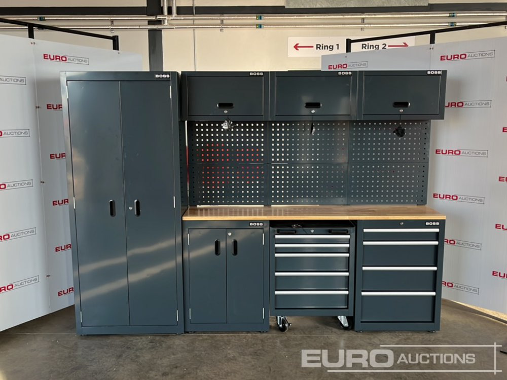 Unused Boss 2.6m 9 Drawer, 5 Cabinet Tool Station - Garage equipment: picture 2 Unused Boss 2.6m 9 Drawer, 5 Cabinet Tool Station - Garage equipment: picture 2