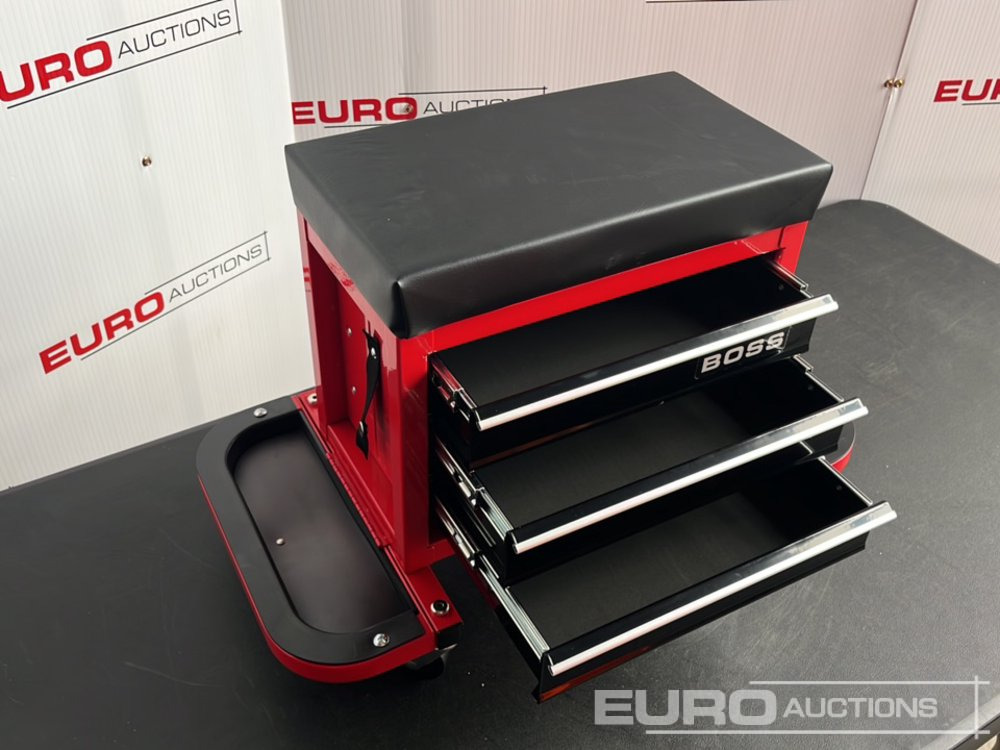 Garage equipment Unused Boss Wheeled Stool Tool Box, 3 Drawers, Magnetic Trays: picture 9 Garage equipment Unused Boss Wheeled Stool Tool Box, 3 Drawers, Magnetic Trays: picture 9