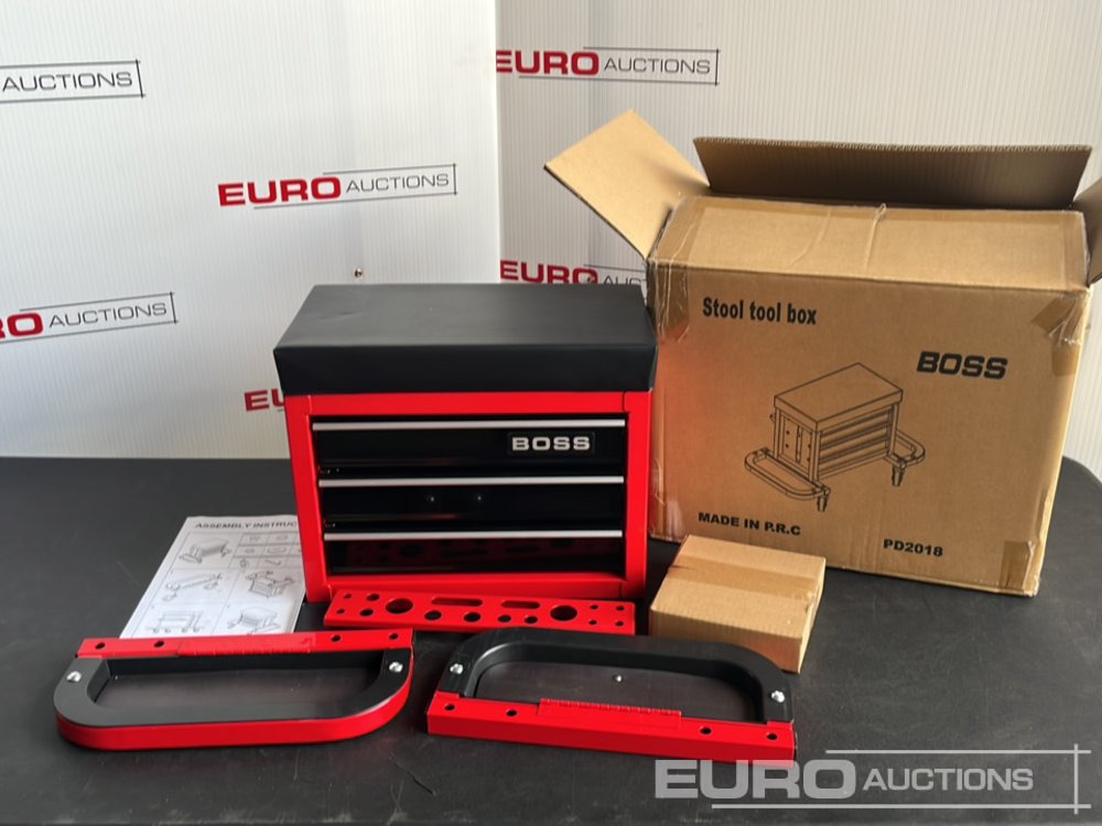 Garage equipment Unused Boss Wheeled Stool Tool Box, 3 Drawers, Magnetic Trays: picture 21 Garage equipment Unused Boss Wheeled Stool Tool Box, 3 Drawers, Magnetic Trays: picture 21