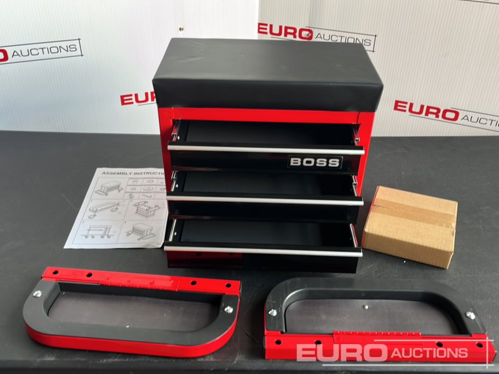 Garage equipment Unused Boss Wheeled Stool Tool Box, 3 Drawers, Magnetic Trays: picture 12 Garage equipment Unused Boss Wheeled Stool Tool Box, 3 Drawers, Magnetic Trays: picture 12