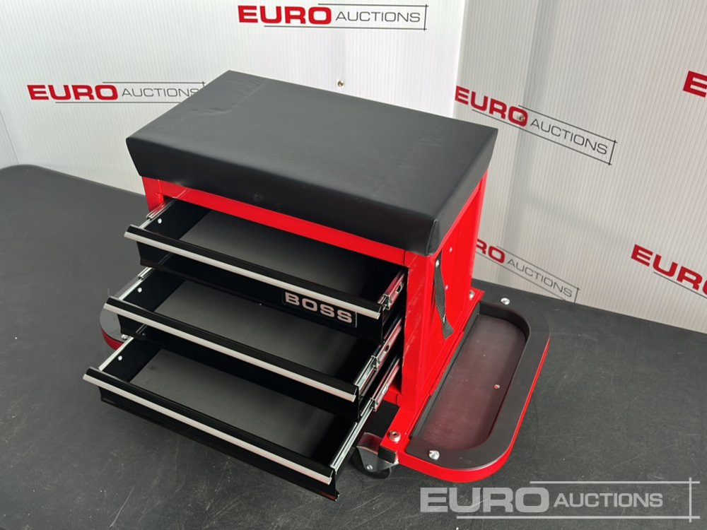 Garage equipment Unused Boss Wheeled Stool Tool Box, 3 Drawers, Magnetic Trays: picture 10 Garage equipment Unused Boss Wheeled Stool Tool Box, 3 Drawers, Magnetic Trays: picture 10