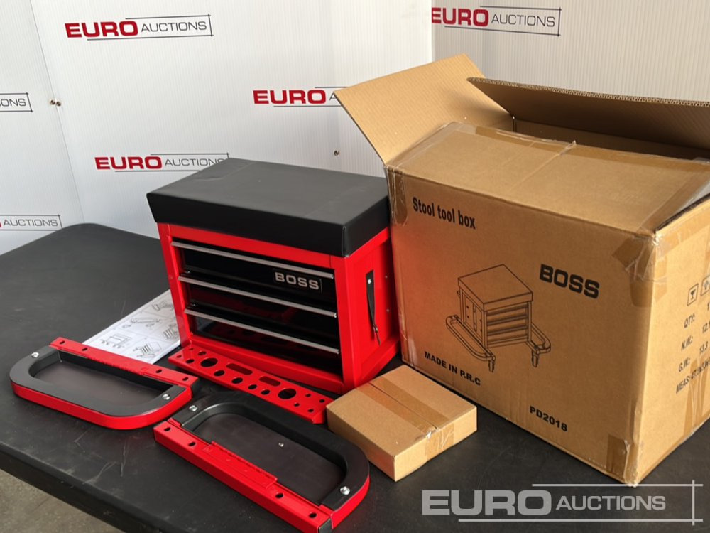 Garage equipment Unused Boss Wheeled Stool Tool Box, 3 Drawers, Magnetic Trays: picture 22 Garage equipment Unused Boss Wheeled Stool Tool Box, 3 Drawers, Magnetic Trays: picture 22
