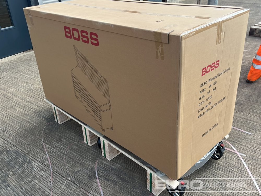 Garage equipment Unused Boss Wheeled Tool Cabinet, 16 Drawers, 492pc Tools: picture 34