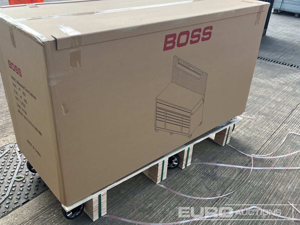 Garage equipment Unused Boss Wheeled Tool Cabinet, 16 Drawers, 492pc Tools: picture 35