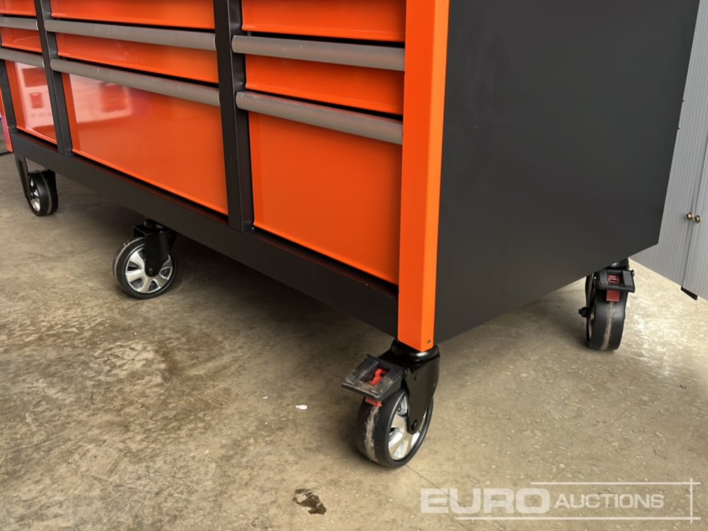 Garage equipment Unused Boss Wheeled Tool Cabinet, 16 Drawers, 492pc Tools: picture 9