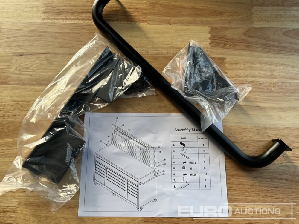 Garage equipment Unused Boss Wheeled Tool Cabinet, 16 Drawers, 492pc Tools: picture 30