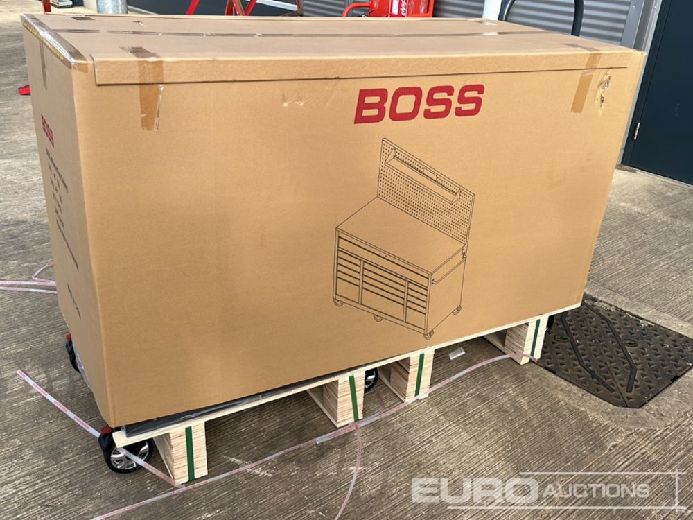 Garage equipment Unused Boss Wheeled Tool Cabinet, 16 Drawers, 492pc Tools: picture 33