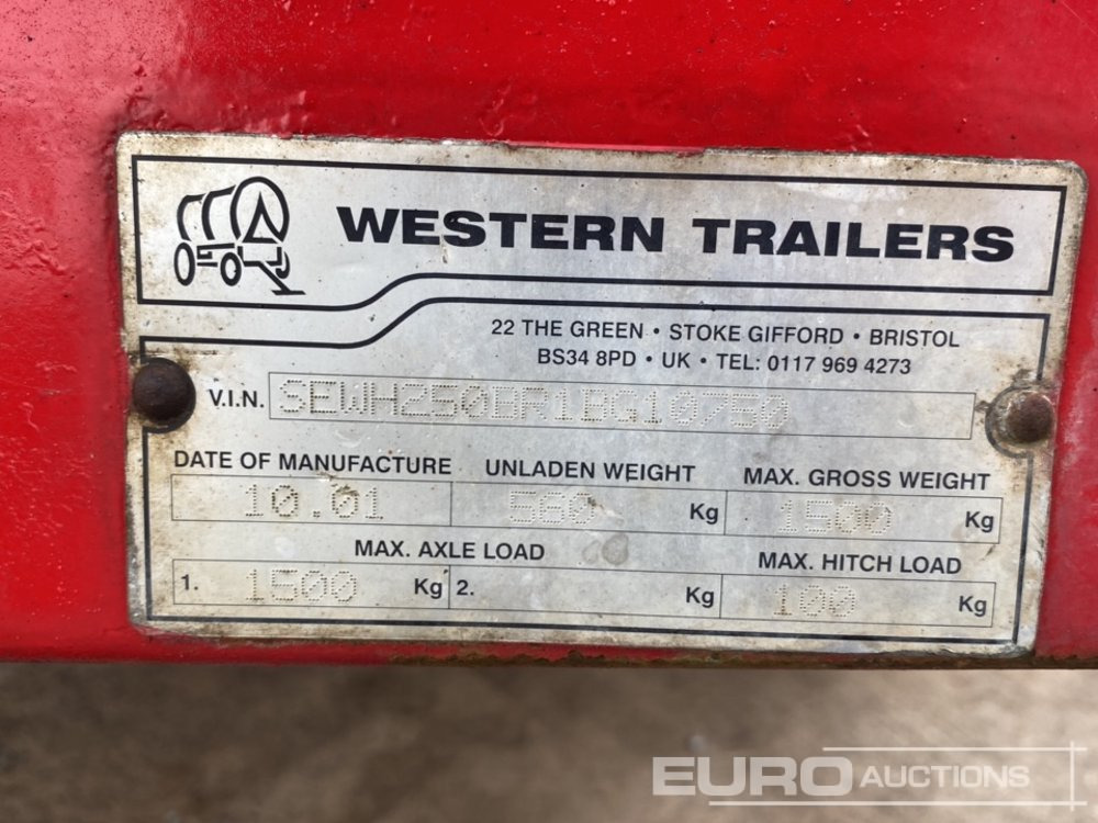Storage tank Western 1100 Litre Single Axle Bunded Fuel Bowser, 12 Volt Pump: picture 13