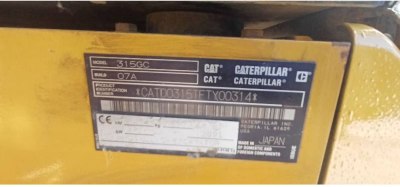 Crawler excavator CAT 315 GC: picture 6