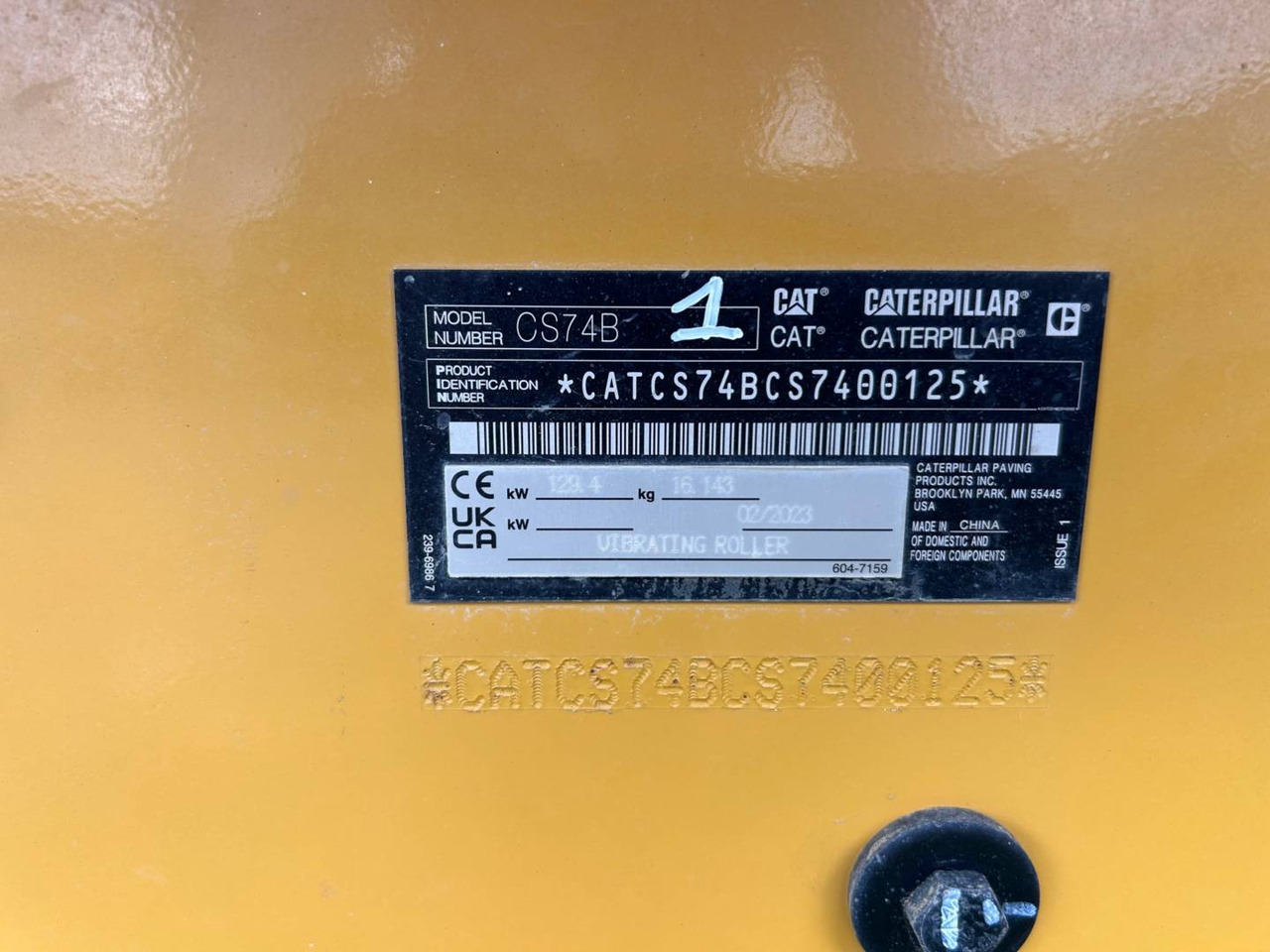 CAT CS74B 4F - Compactor: picture 5 CAT CS74B 4F - Compactor: picture 5