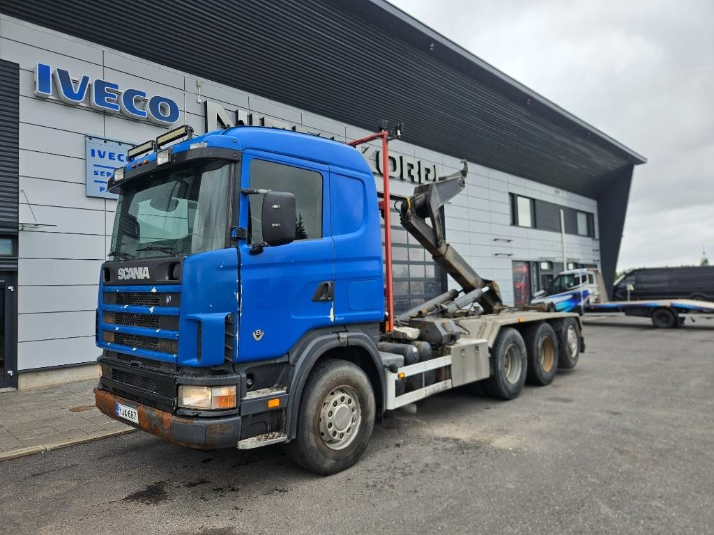 Scania R164 6m taittokoukku  - Hook lift truck: picture 1 Scania R164 6m taittokoukku  - Hook lift truck: picture 1
