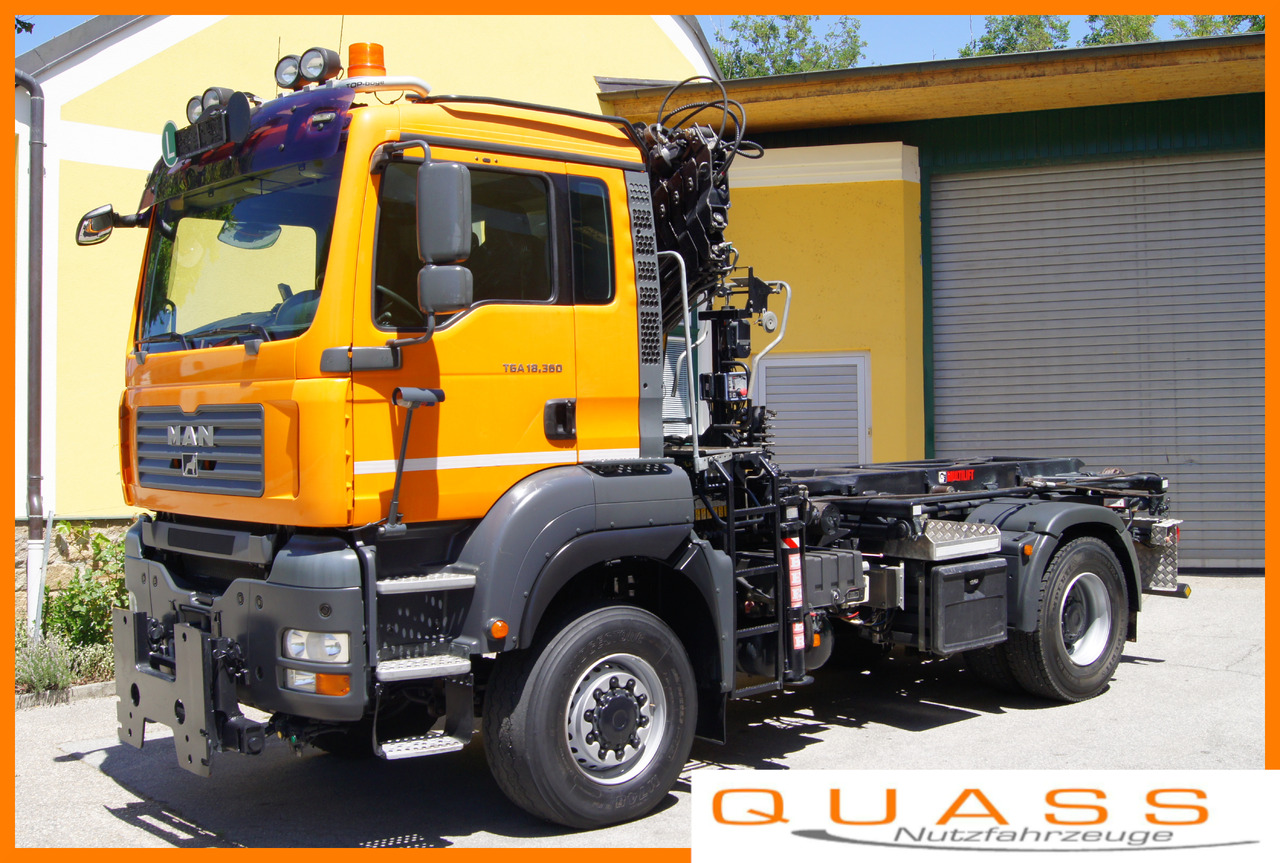 MAN TGA 18.360 BL 4x4/Euro4/TÜV/HIAB 111 korbfähig/MULTILIFT/Winterdienst - Cable system truck, Crane truck: picture 1 MAN TGA 18.360 BL 4x4/Euro4/TÜV/HIAB 111 korbfähig/MULTILIFT/Winterdienst - Cable system truck, Crane truck: picture 1