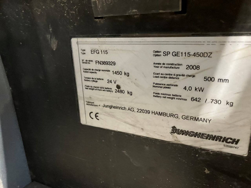 Electric forklift Jungheinrich EFG 115: picture 9 Electric forklift Jungheinrich EFG 115: picture 9