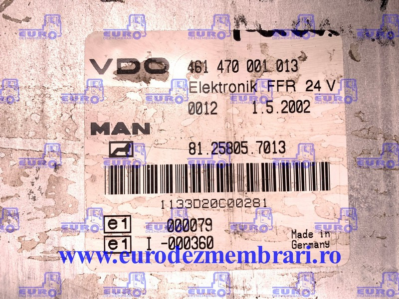 CALCULATOR KIT PORNIRE MAN TGA D28 510CP 0281001761 - ECU for Truck: picture 3 CALCULATOR KIT PORNIRE MAN TGA D28 510CP 0281001761 - ECU for Truck: picture 3