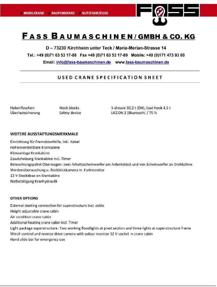 Mobile crane Liebherr LTC 1050-3.1 | VarioBase | Telematik: picture 16