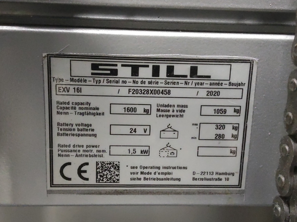 Still EXV16I/BATT.NEU - Stacker: picture 5 Still EXV16I/BATT.NEU - Stacker: picture 5
