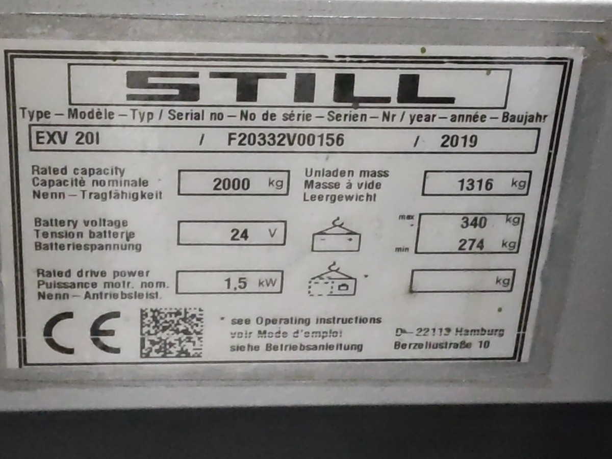 Still EXV20I/BATT.NEU - Stacker: picture 5 Still EXV20I/BATT.NEU - Stacker: picture 5