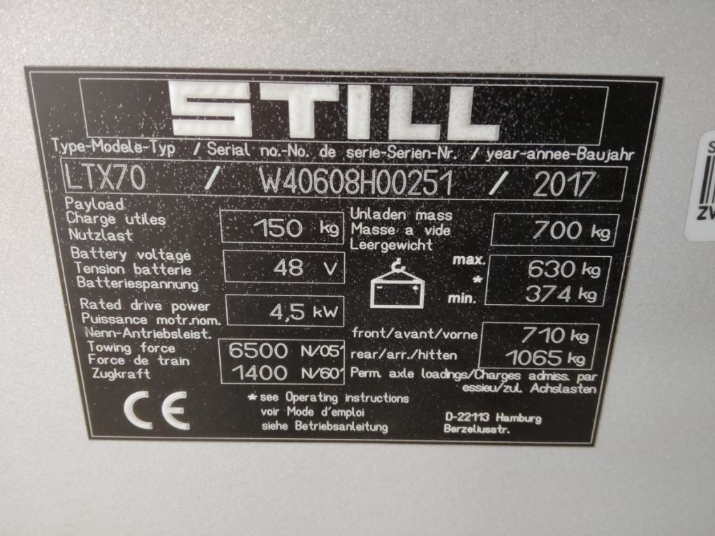 Still LTX70 - Tow tractor: picture 5 Still LTX70 - Tow tractor: picture 5