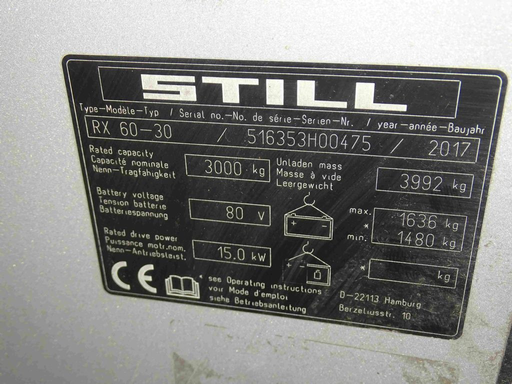Still RX60-30 - Electric forklift: picture 5 Still RX60-30 - Electric forklift: picture 5