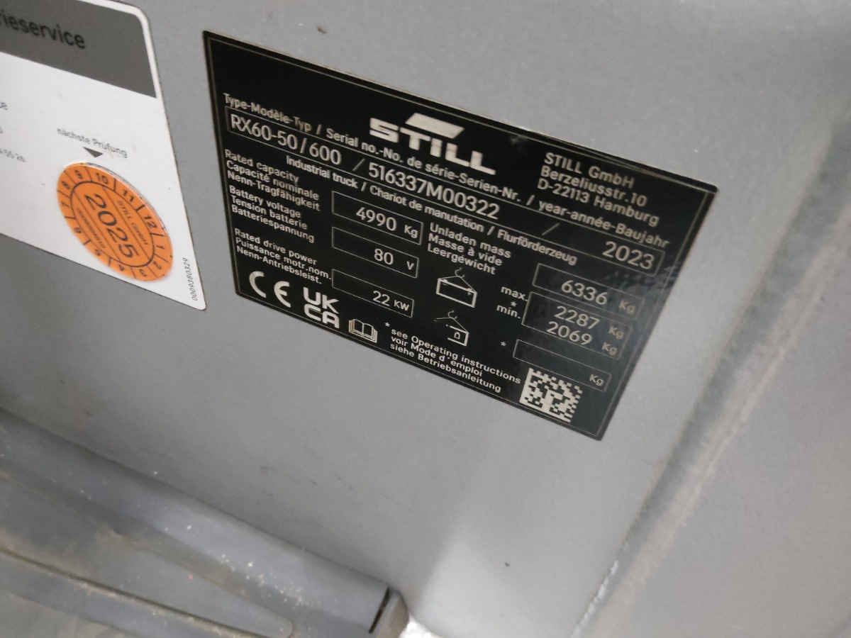 Still RX60-50/600 - Electric forklift: picture 5 Still RX60-50/600 - Electric forklift: picture 5