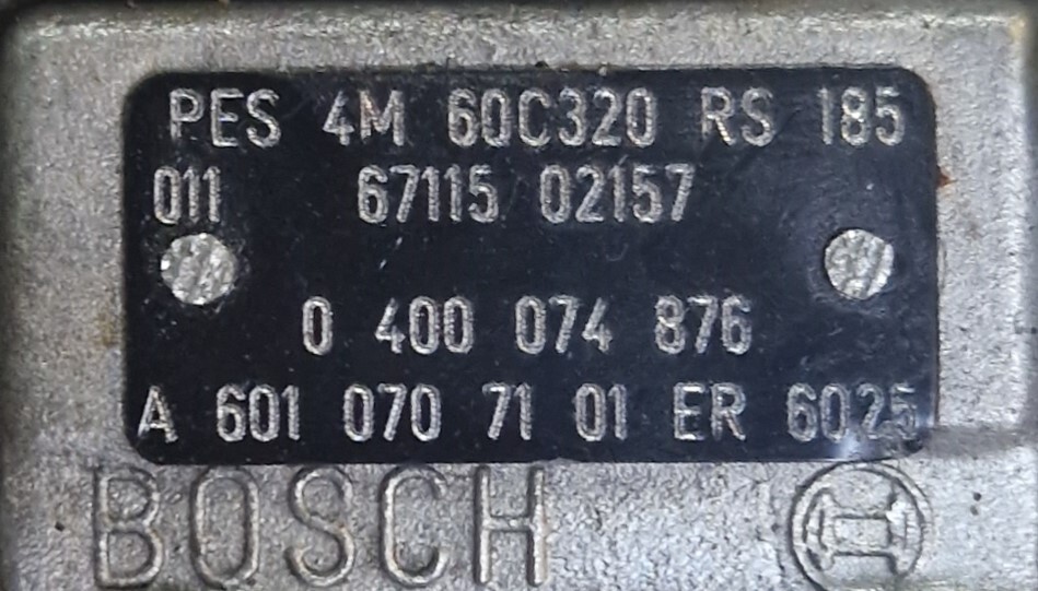 BOSCH INJECTION PUMP 0400074876 - Spare parts for Other machinery: picture 2 BOSCH INJECTION PUMP 0400074876 - Spare parts for Other machinery: picture 2