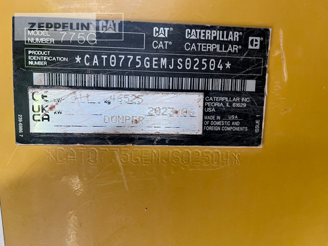 Cat 775G - Rigid dumper/ Rock truck: picture 2 Cat 775G - Rigid dumper/ Rock truck: picture 2